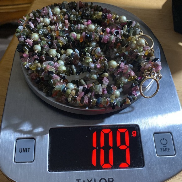 Multi strand tourmaline w/earrings set - Picture 9 of 9